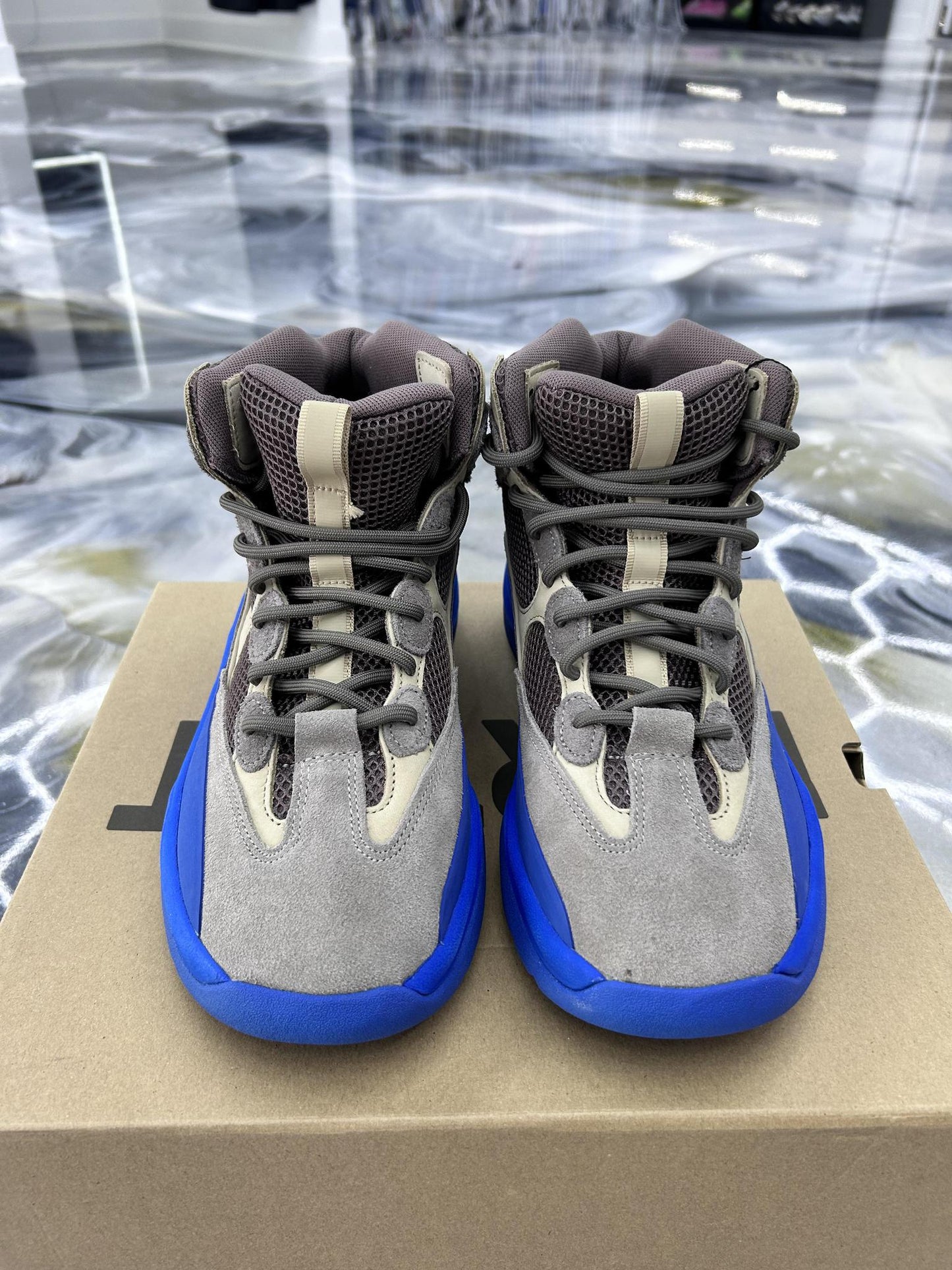 Adidas Yeezy Desert Boot "Taupe Blue" Used Size 9.5
