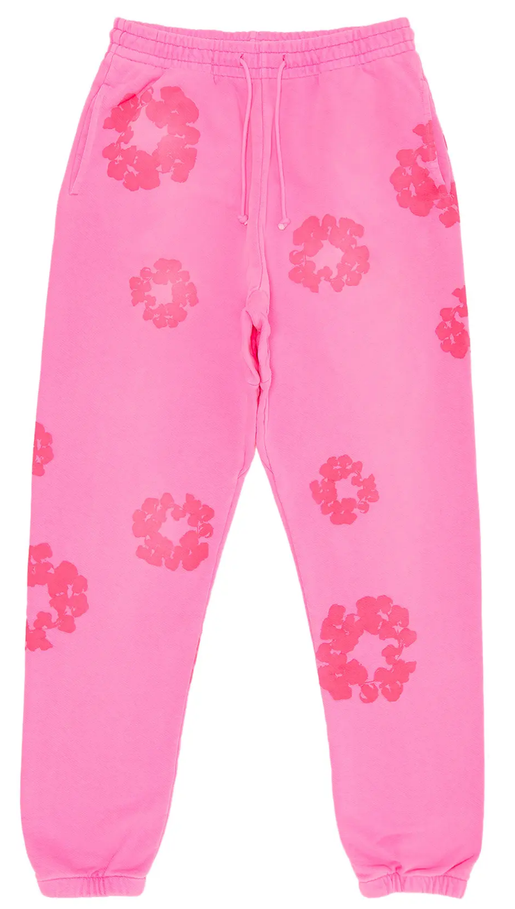 Denim Tears Cotton Wreath Sweatpants "Mono Pink"