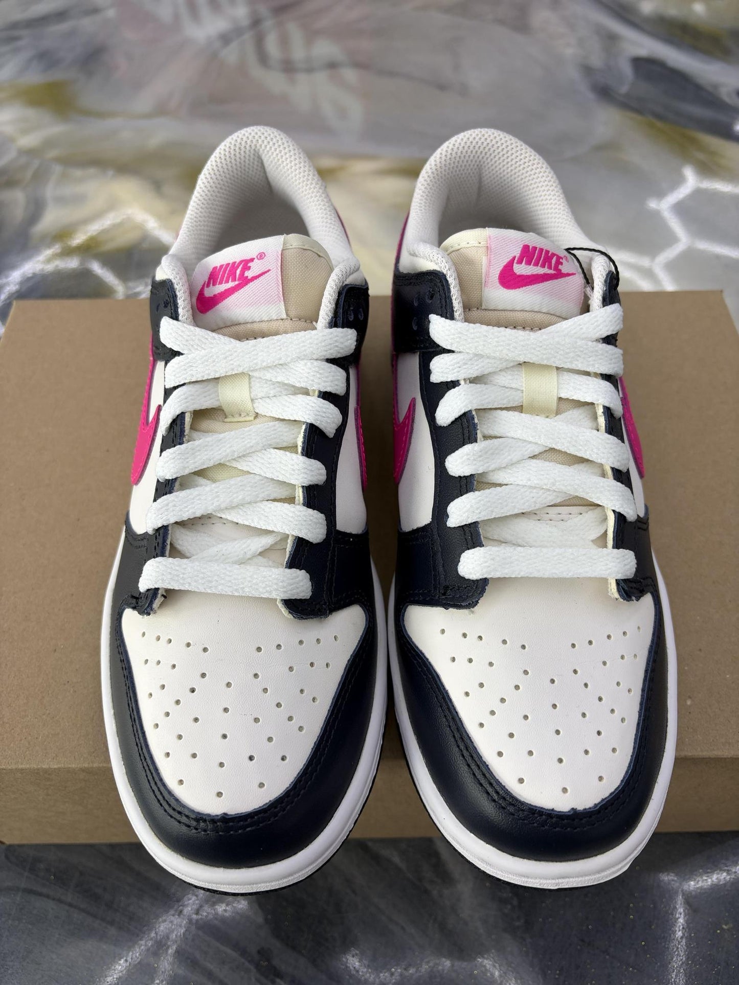 Nike Dunk Low "Obsidian Fierce Pink" Used Size 6Y/7.5W