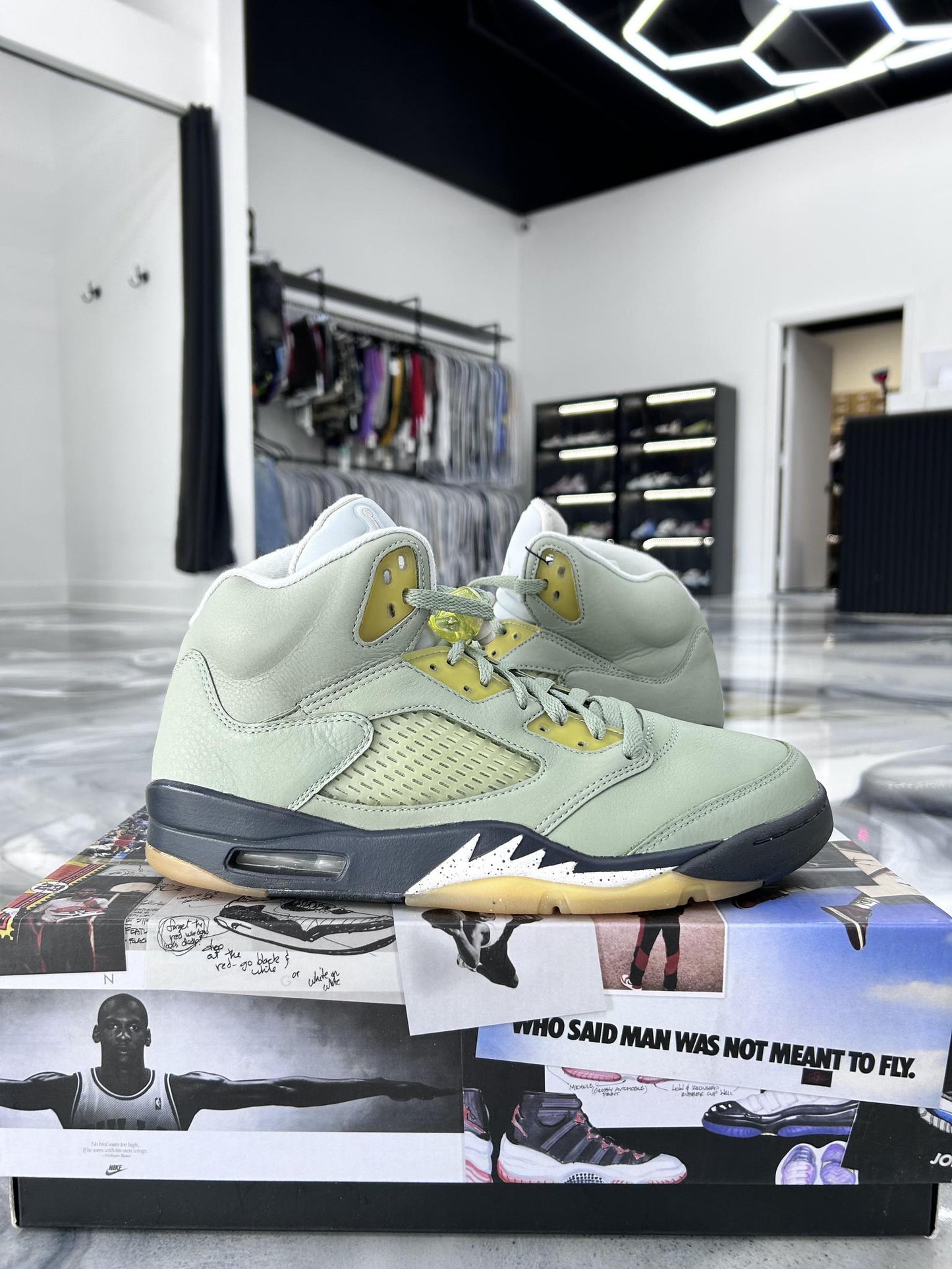 Jordan 5 "Jade Horizon" Used Size 10.5