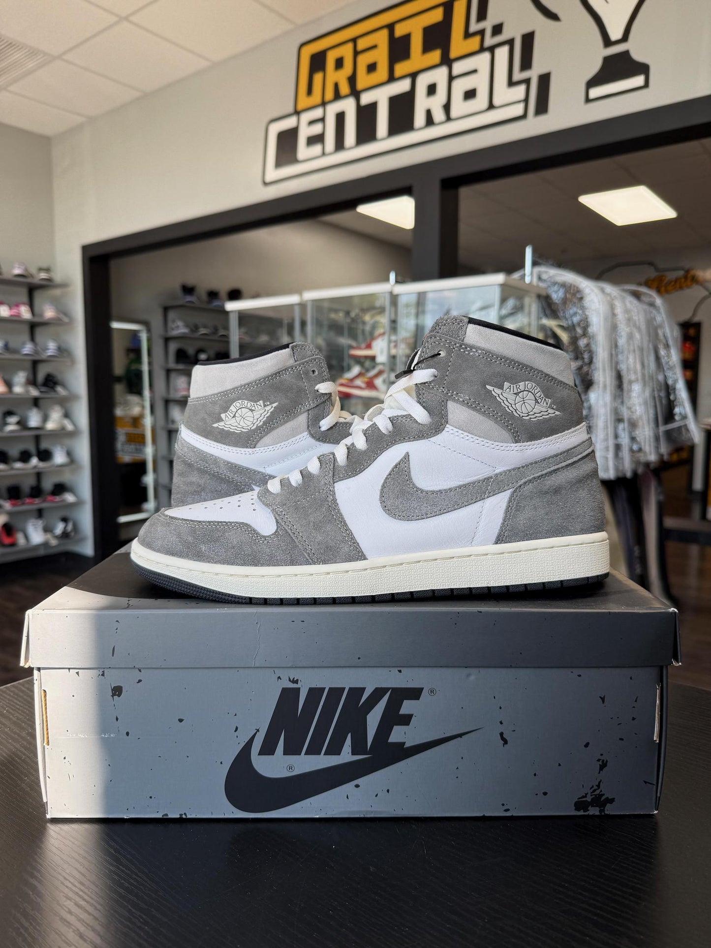 Jordan 1 "Washed Black" Used Size 12
