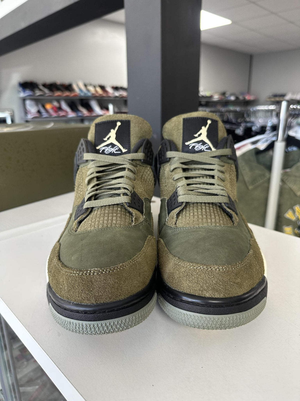Jordan 4 "Craft Olive" Used Size 14