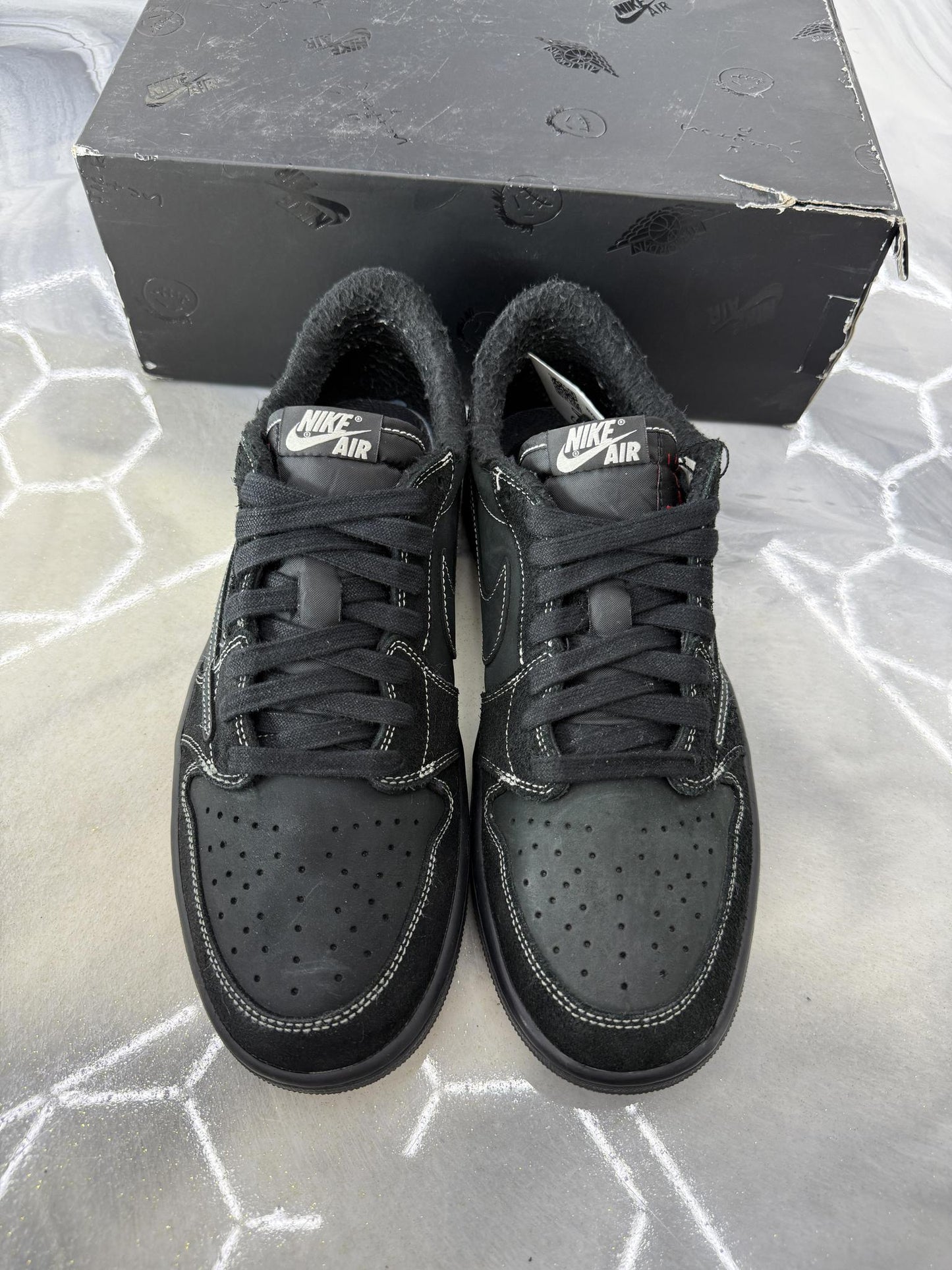 Jordan 1 Low x Travis Scott "Phantom Black" Used Size 11.5