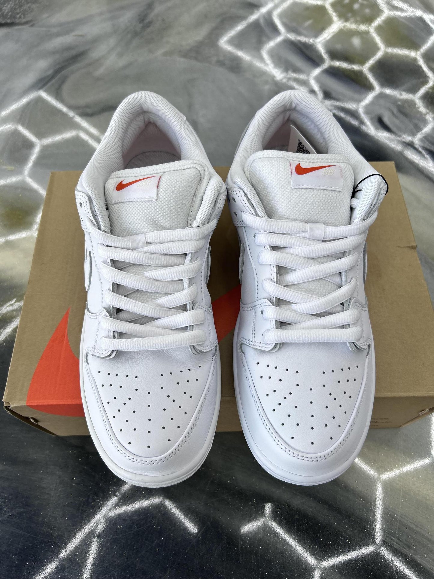 Nike SB Dunk Low "Triple White" Used Size 9.5