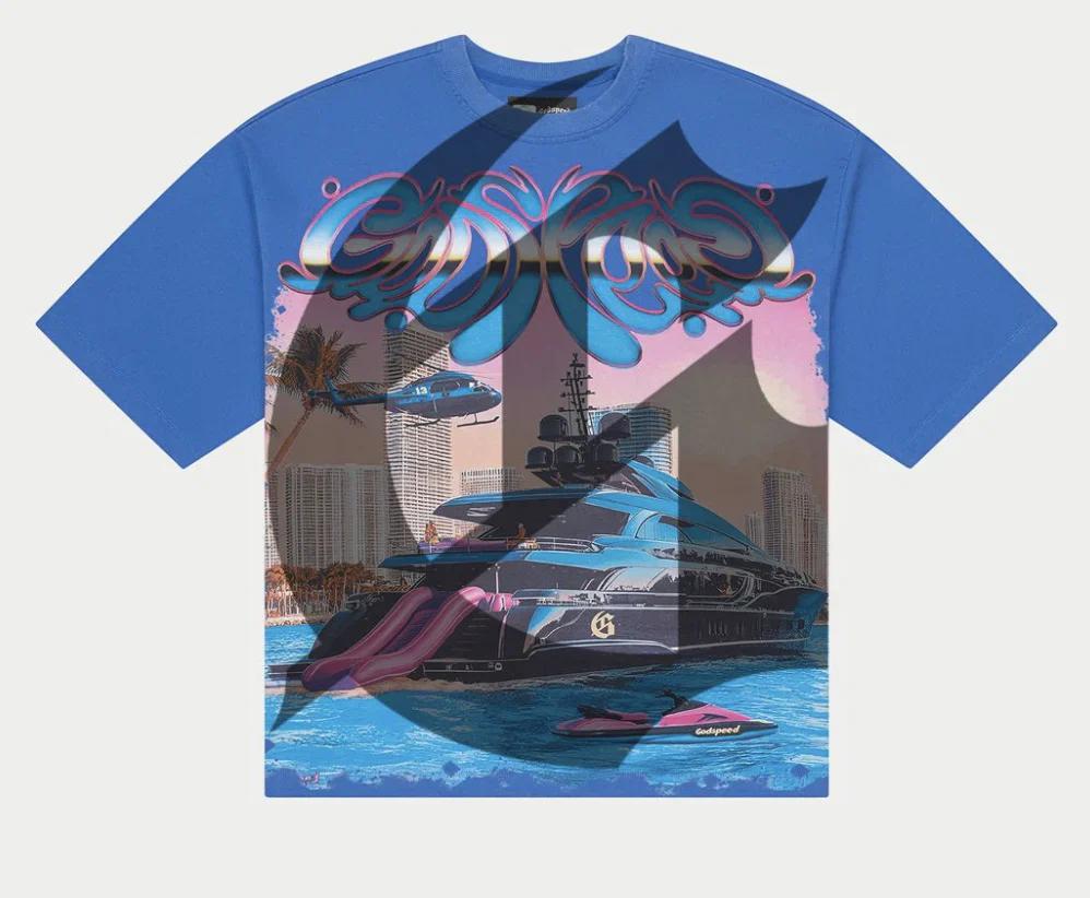 Godspeed Miami Yacht Tee "Royal"
