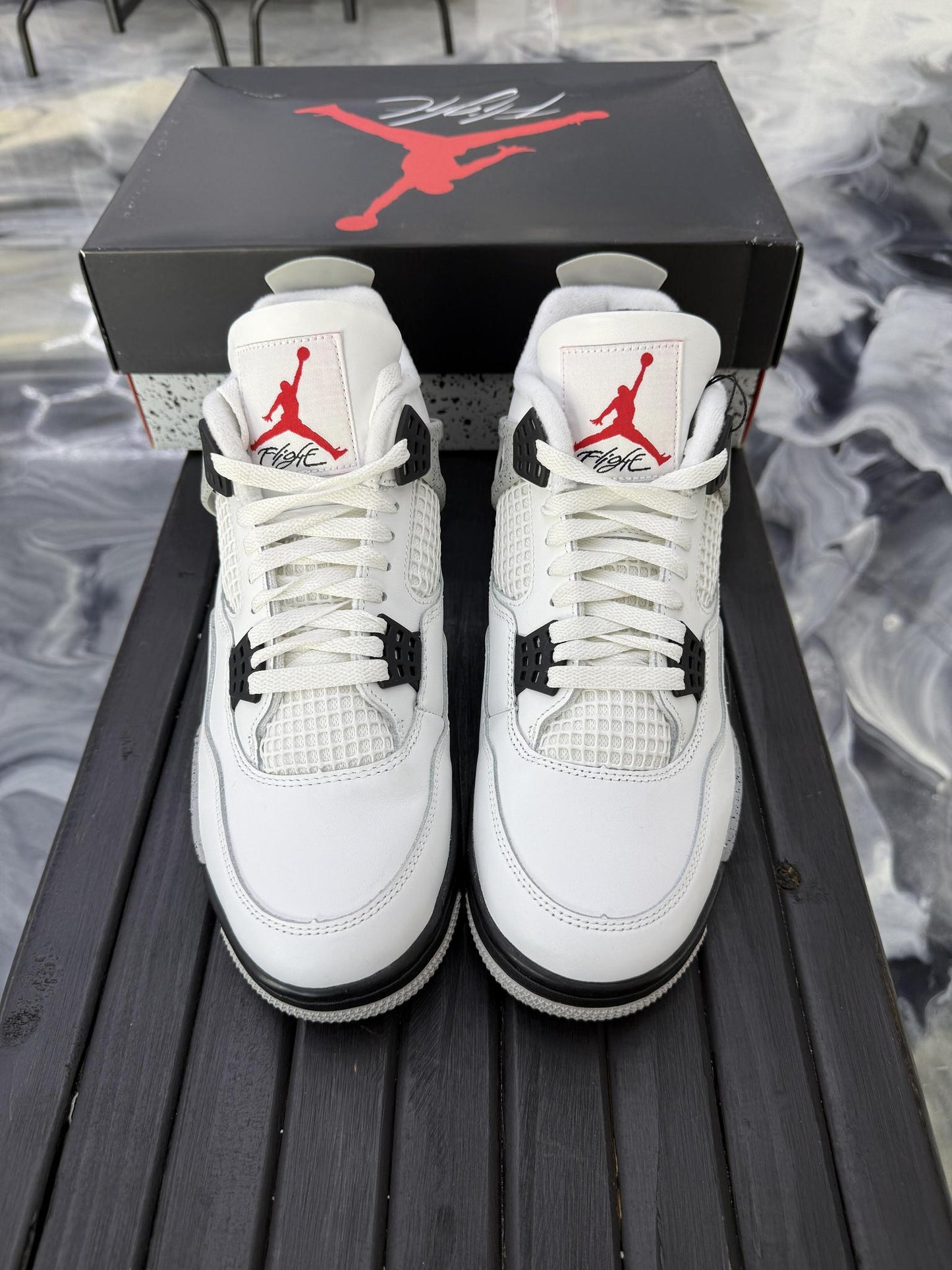 Jordan 4 "White Cement" Used Size 10.5