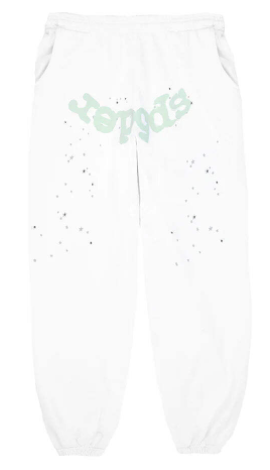 Sp5der Sweatpants "White/Blue"
