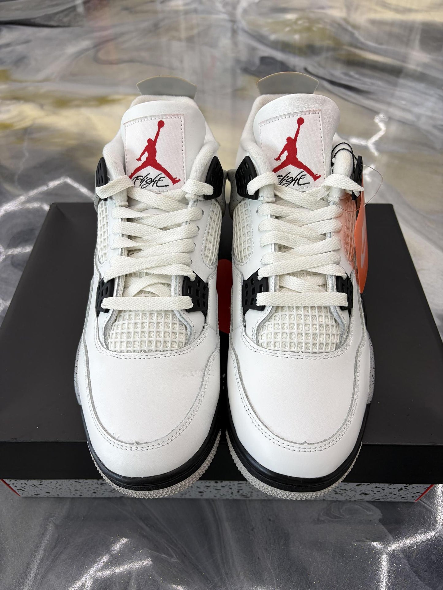 Jordan 4 "White Cement" Used Size 9.5