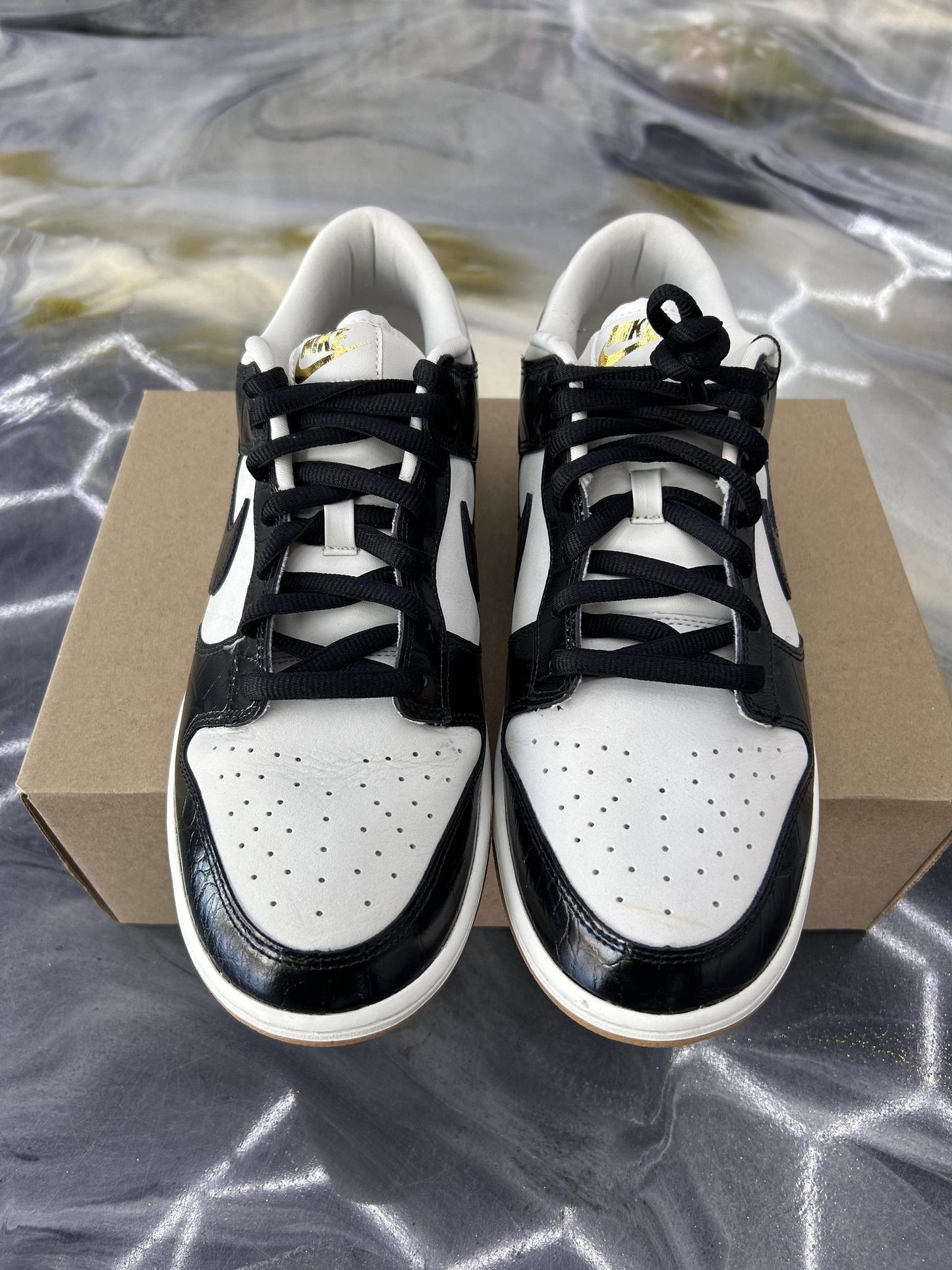 Nike Dunk Low "Black Croc" Used Size 13.5