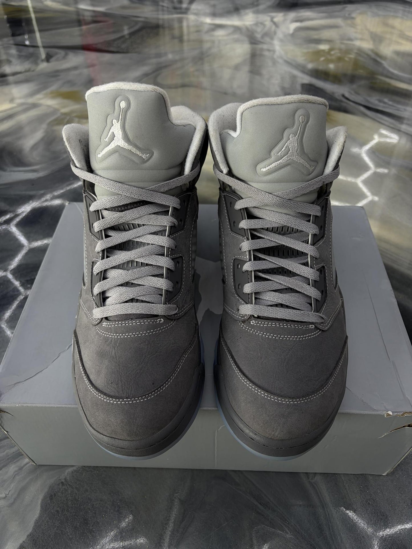 Jordan 5 "Wolf Grey" Used Size 12