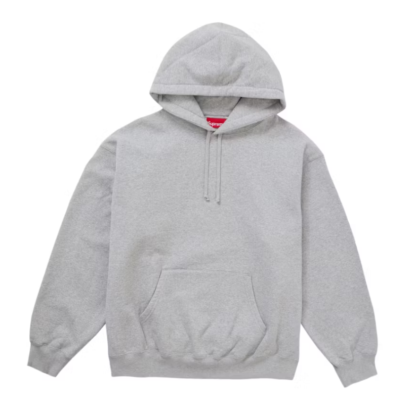 Supreme Satin Appliqué Hoodie "Grey"