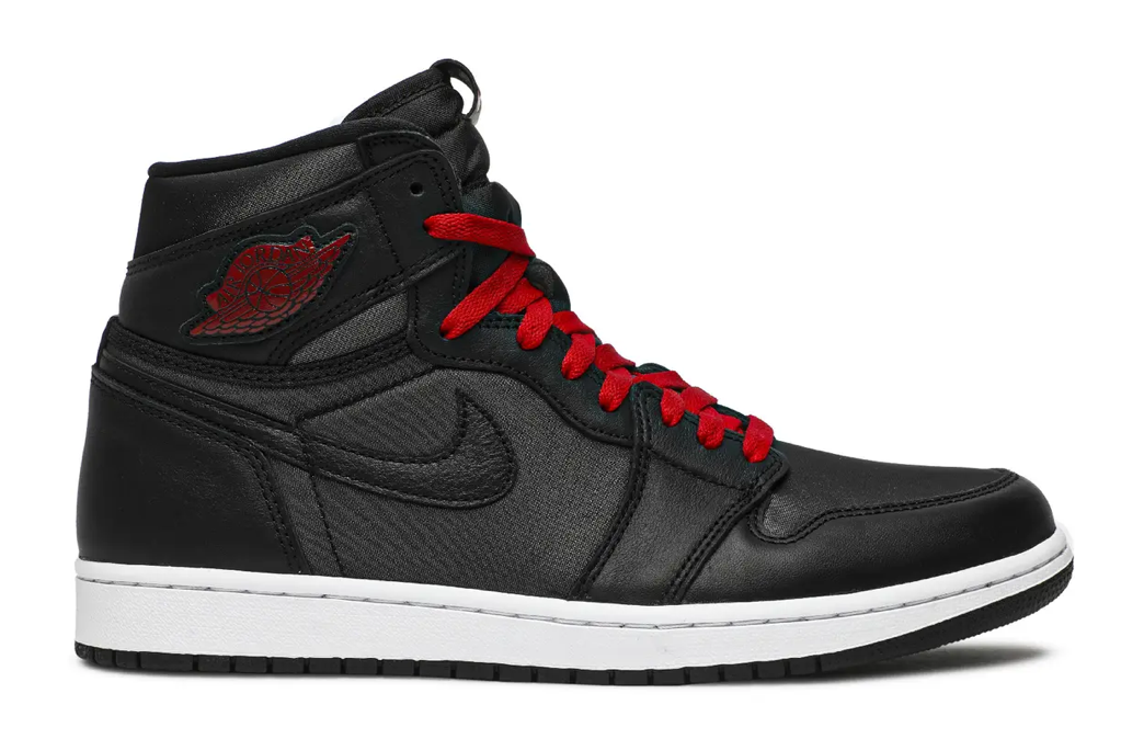 Jordan 1 "Black Satin Gym Red"