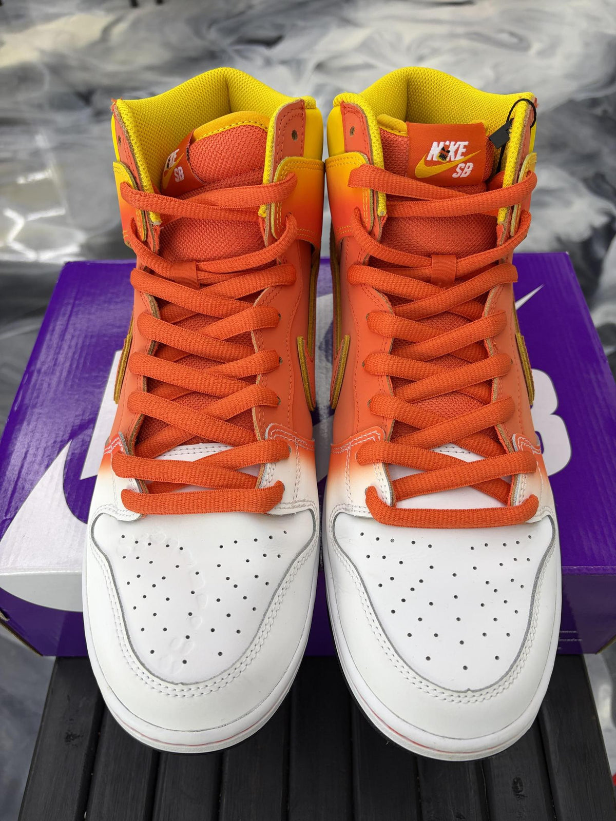 Nike SB Dunk High "Candy Corn" Used Size 12