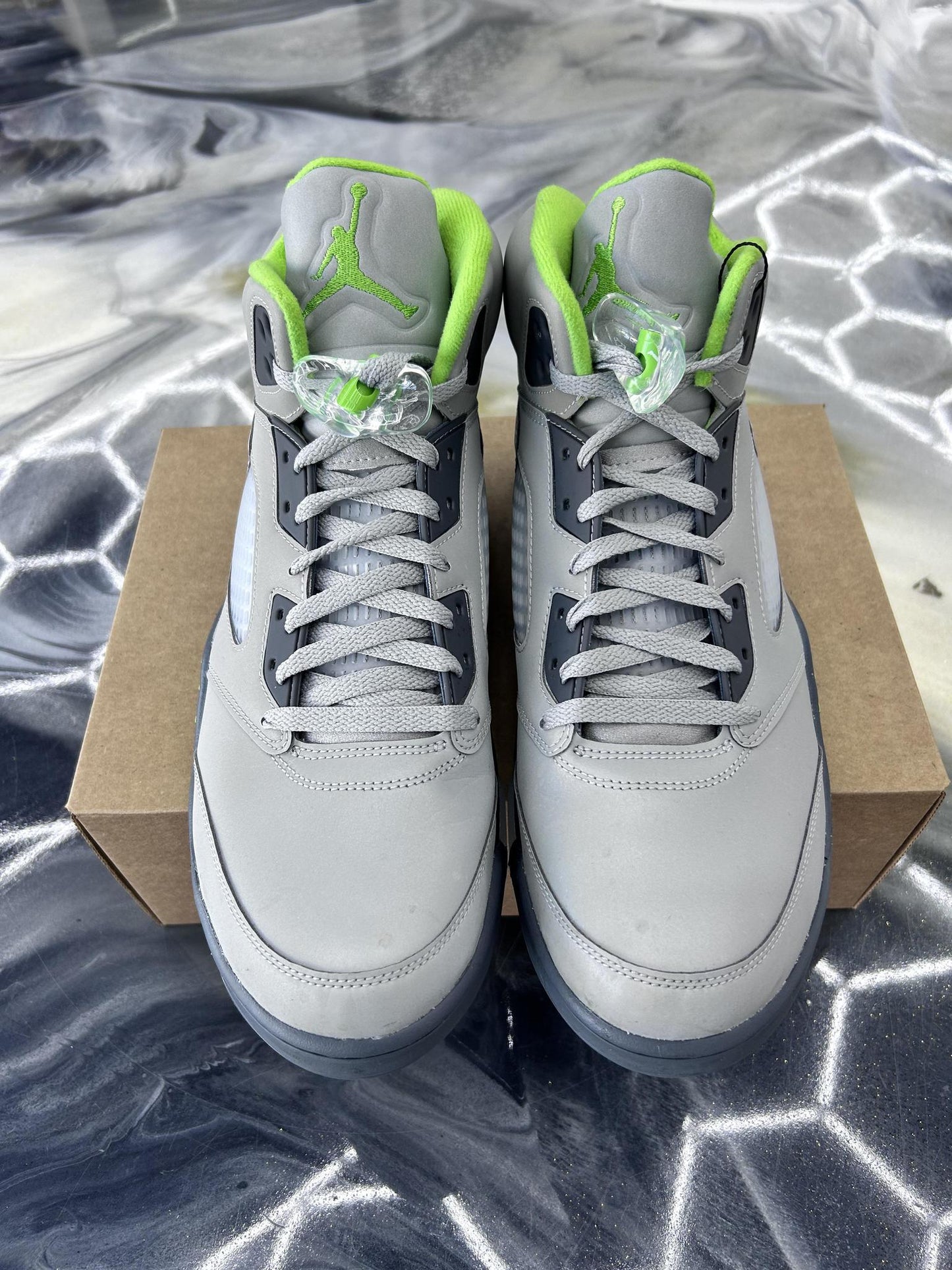 Jordan 5 "Green Bean" Used Size 14