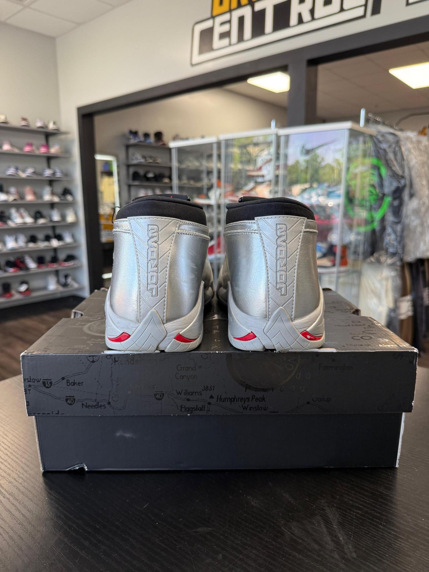 Jordan 14 Low "Metallic Silver" Used Size 10