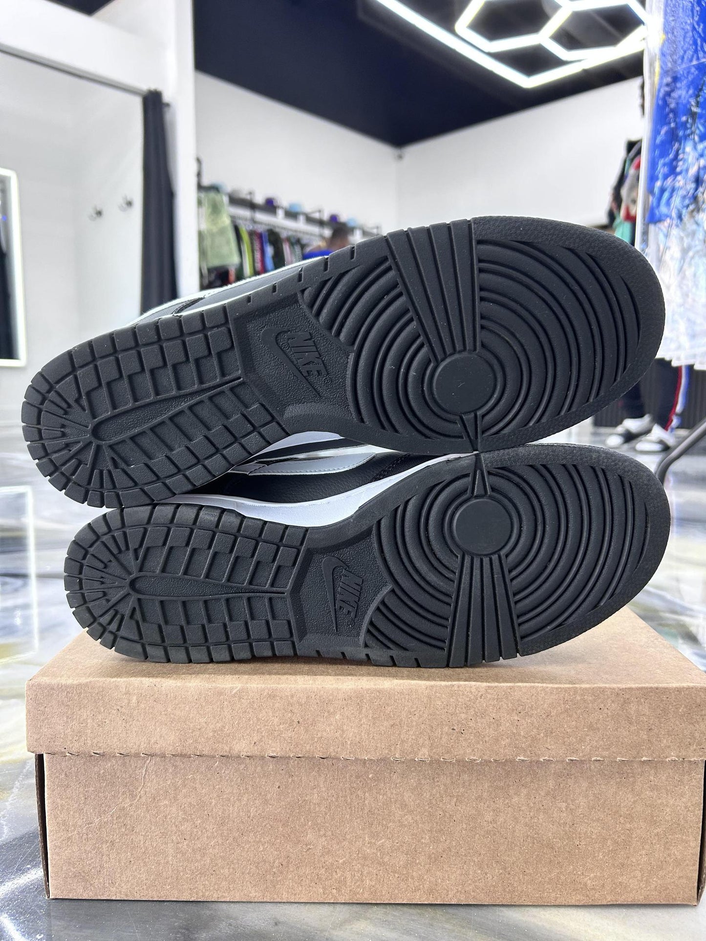 Nike Dunk Low "Black White" Used Size 13