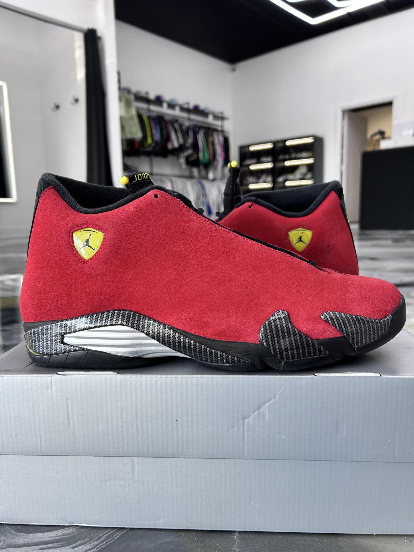 Jordan 14 "Ferrari" Used Size 15