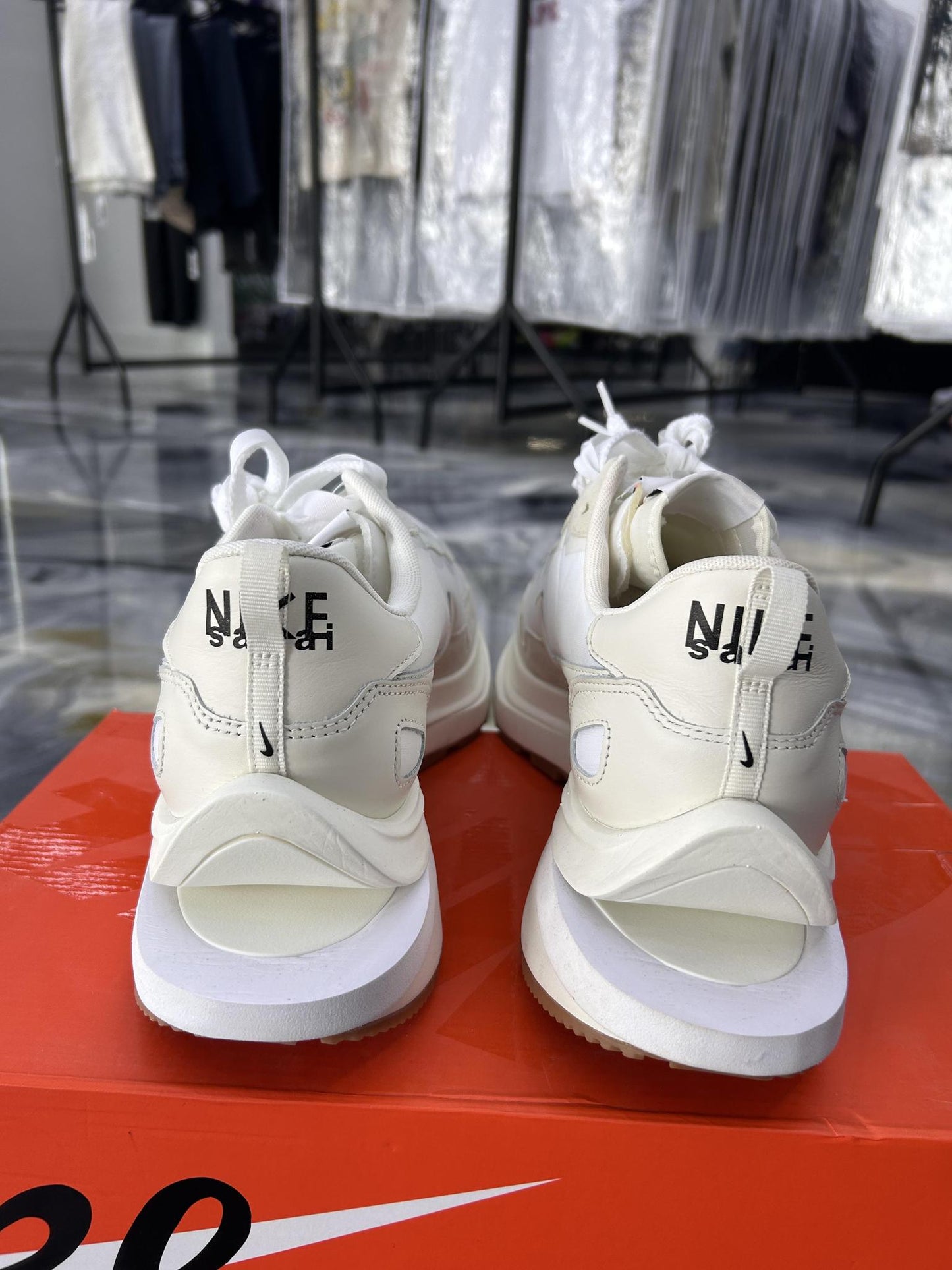 Nike Sacai Vaporwaffle "White Sail" Used Size 14