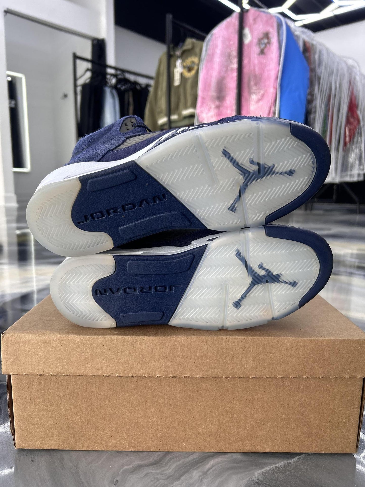 Jordan 5 "Midnight Navy" Used Size 5.5Y/7W