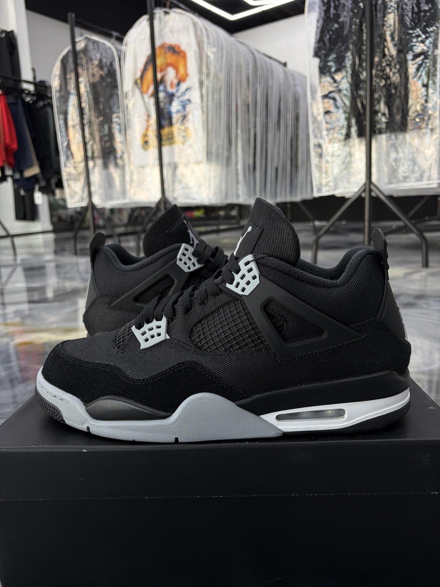 Jordan 4 "Black Canvas" Used Size 13