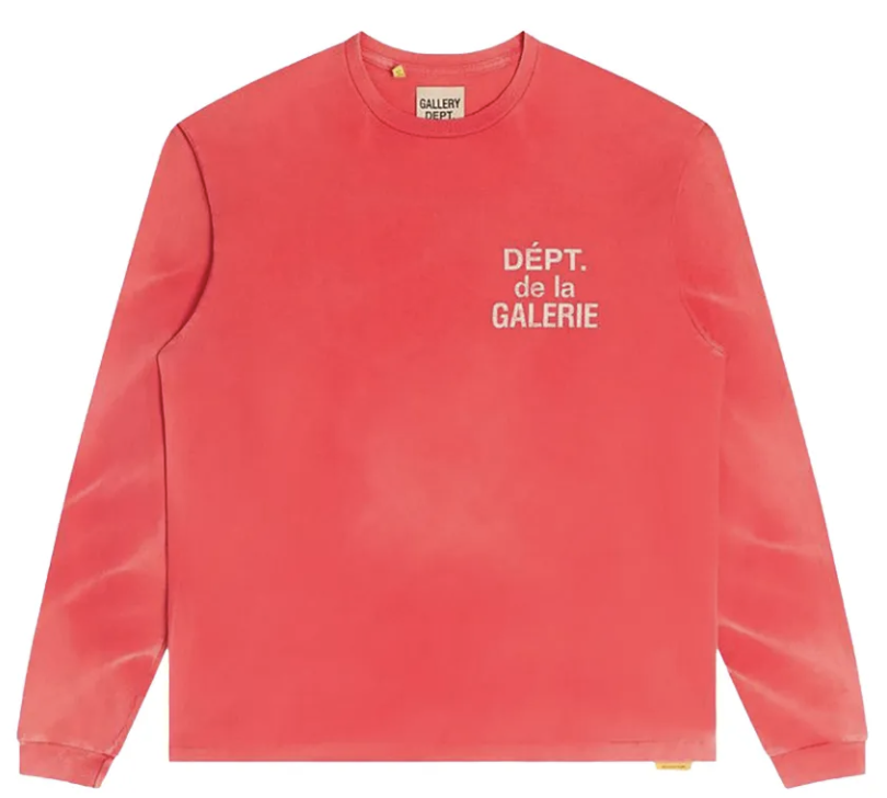 Gallery Dept Logo Print Long Sleeve "Red"
