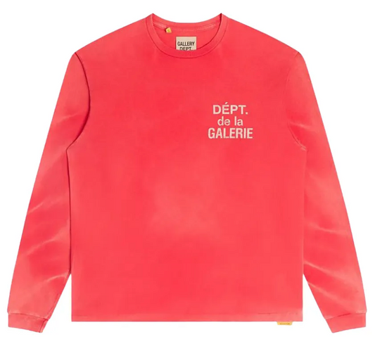 Gallery Dept Logo Print Long Sleeve "Red"