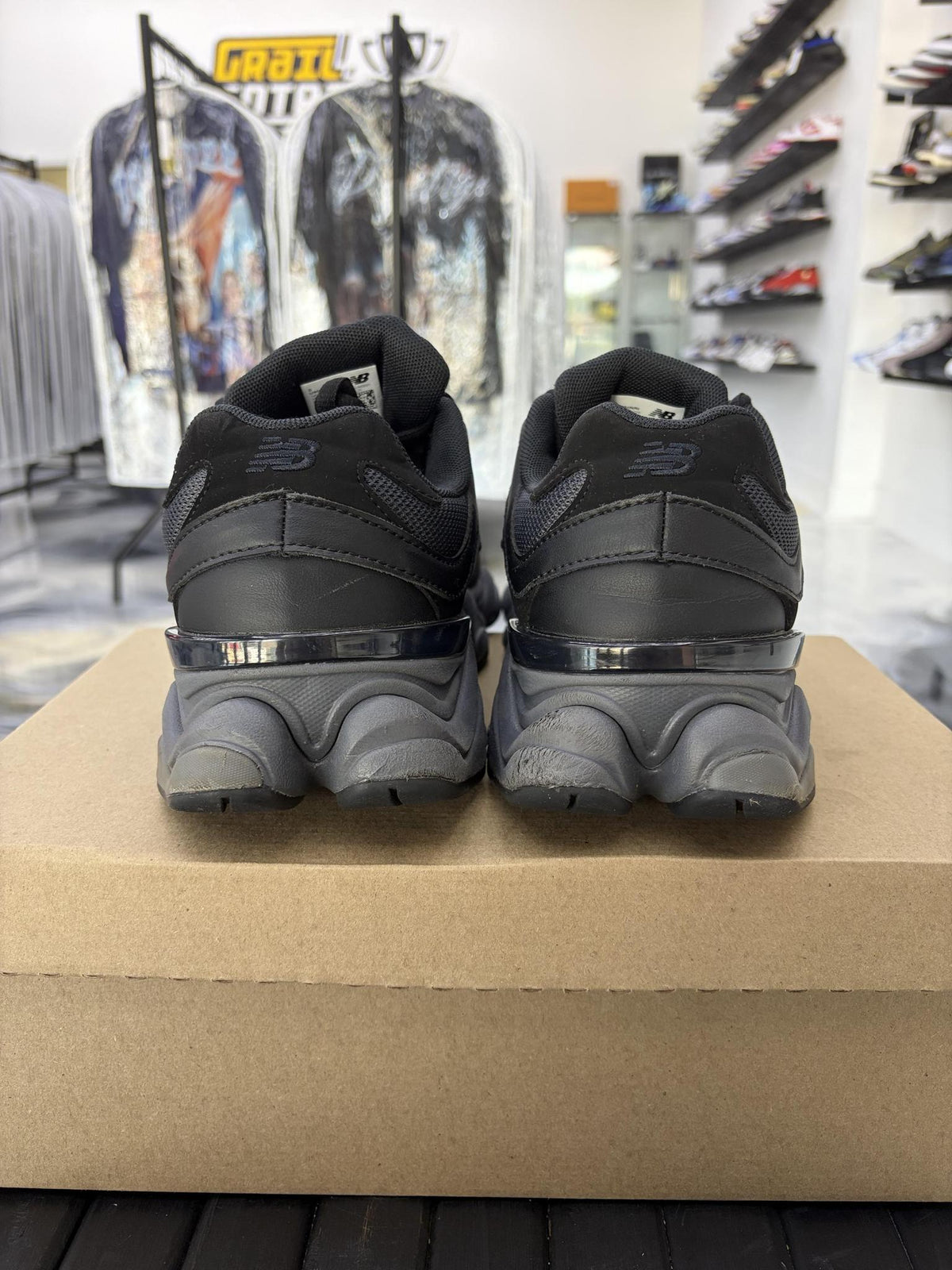 New Balance 9060 "Triple Black" Used Size 10