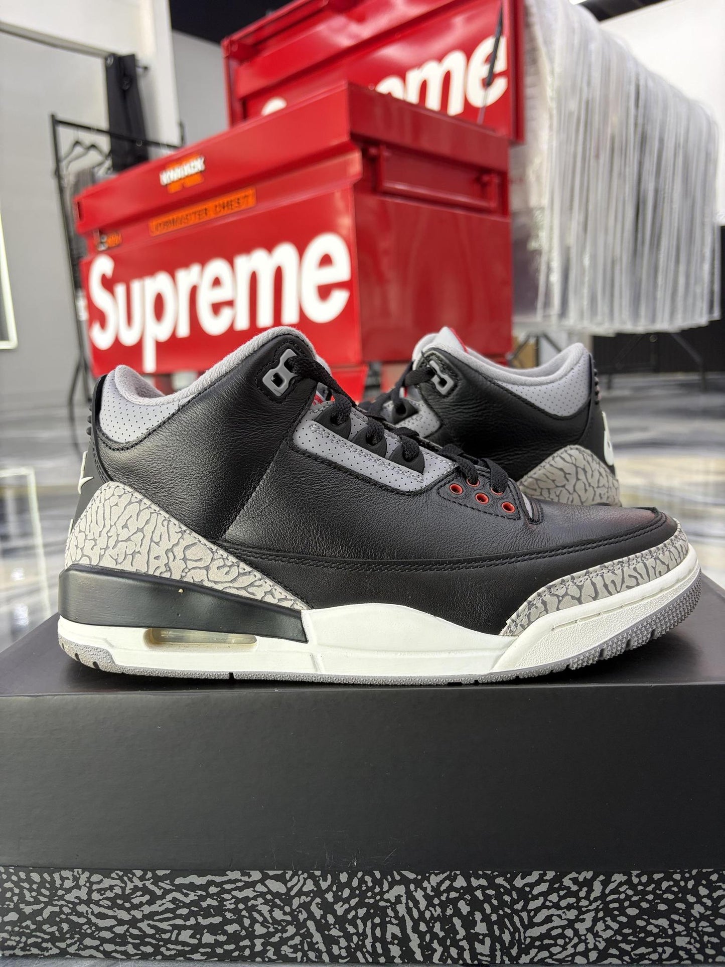 Jordan 3 "Black Cement" Used Size 9