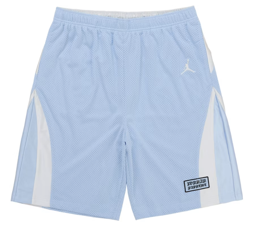 Supreme X Jordan Mesh Basketball Shorts "White University Blue"