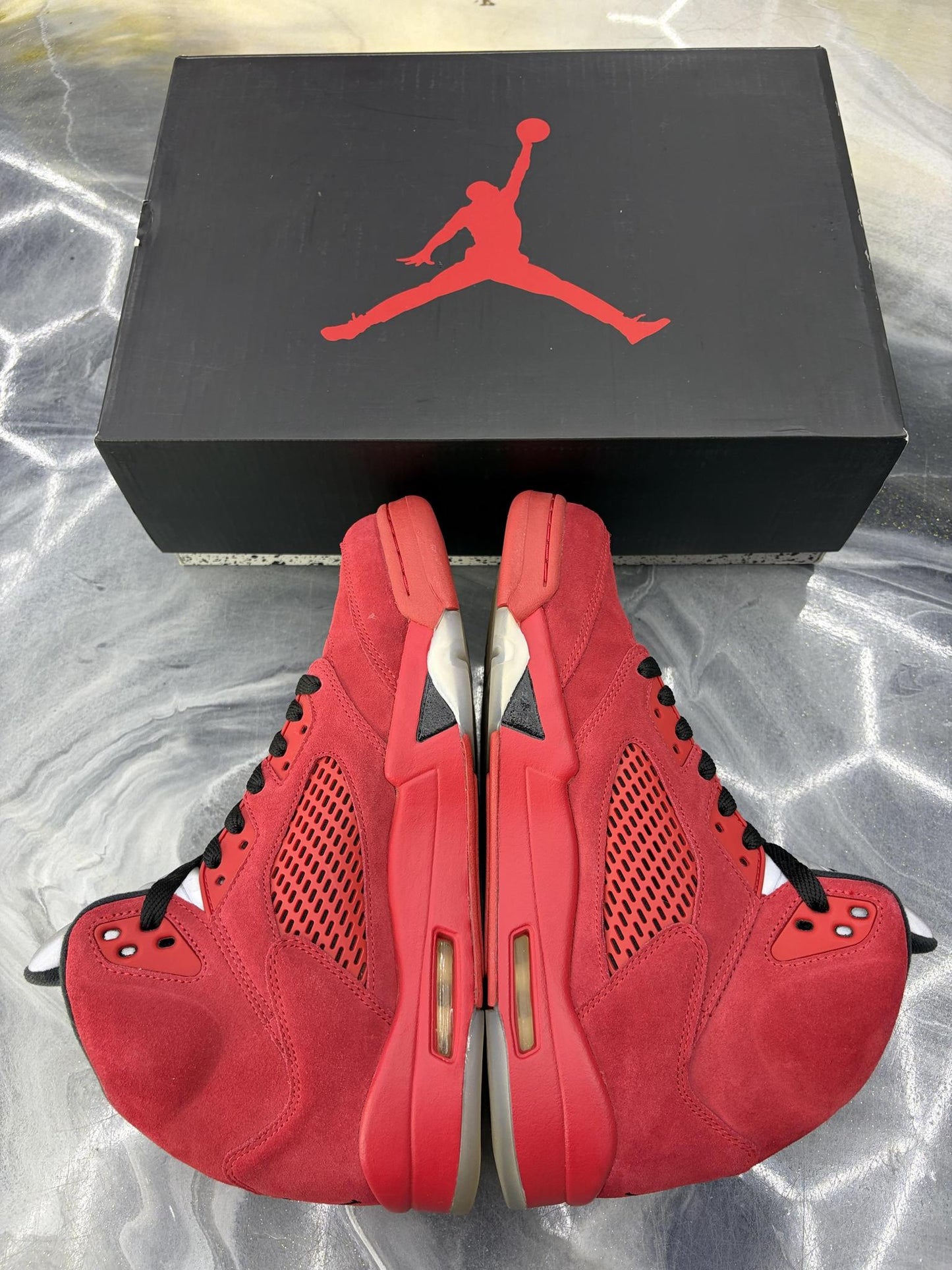 Jordan 5 "Red Suede" Used Size 9.5