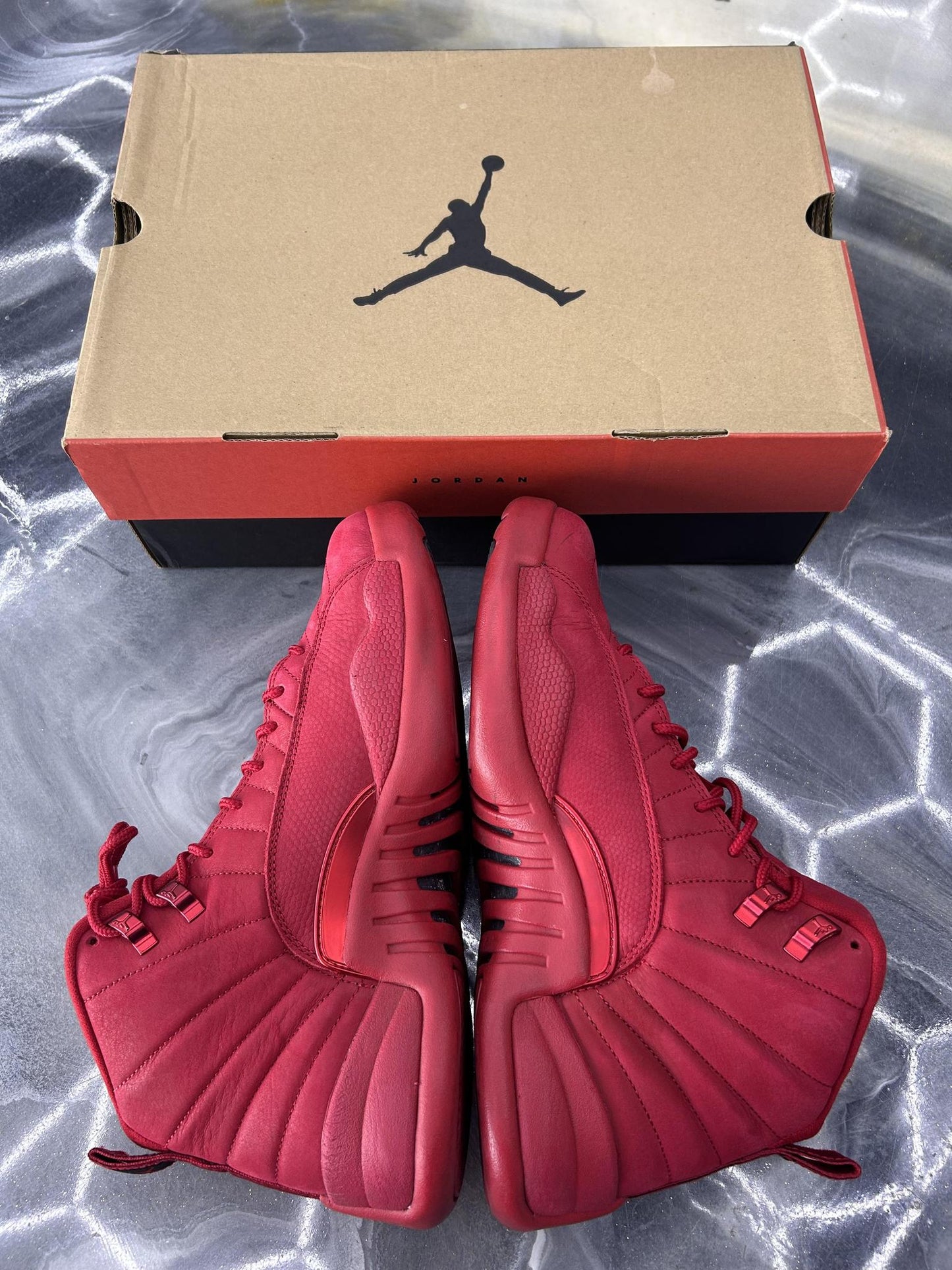 Jordan 12 "Red Suede" Used Size 10