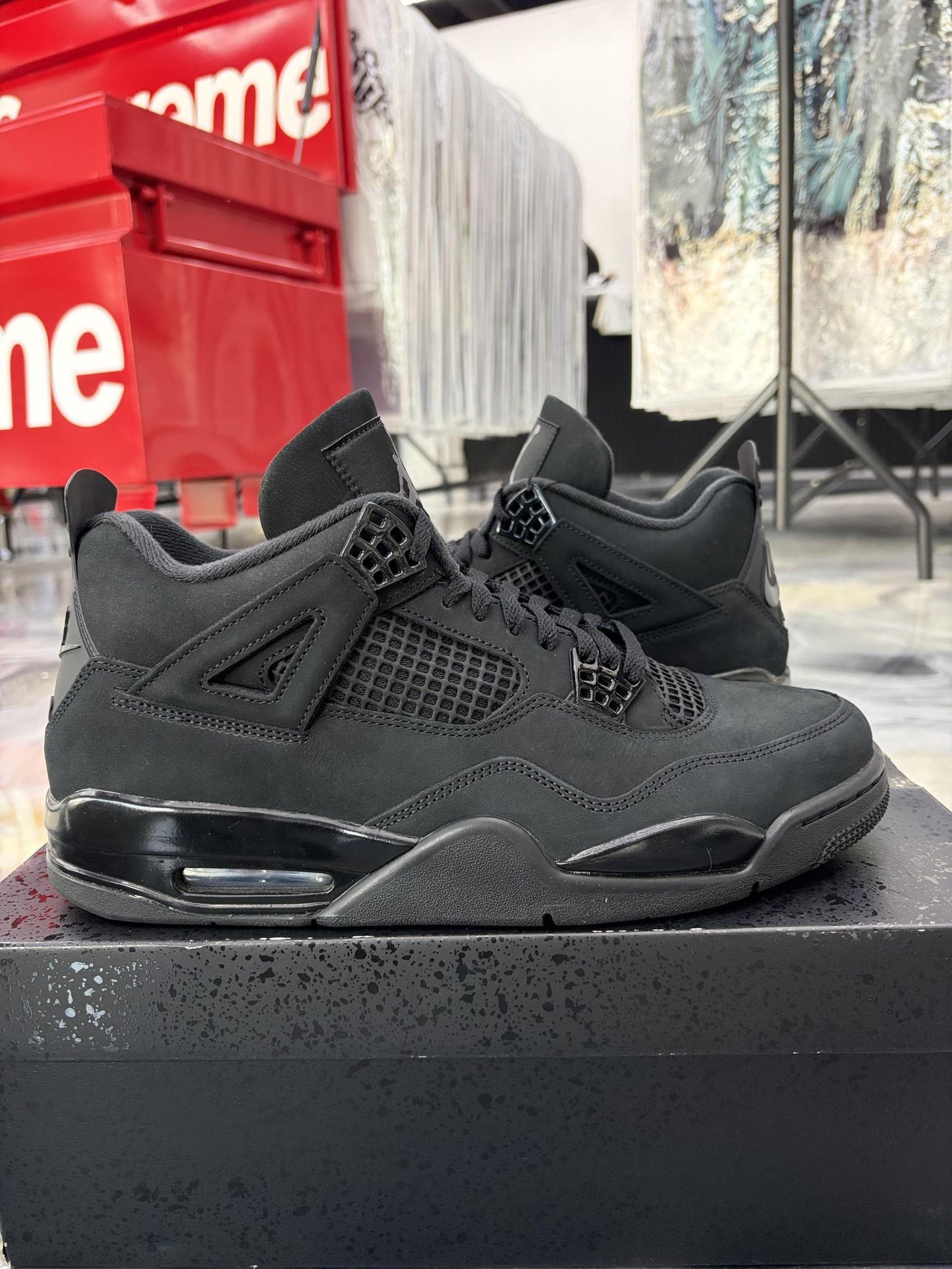 Jordan 4 "Black Cat" Used Size 12