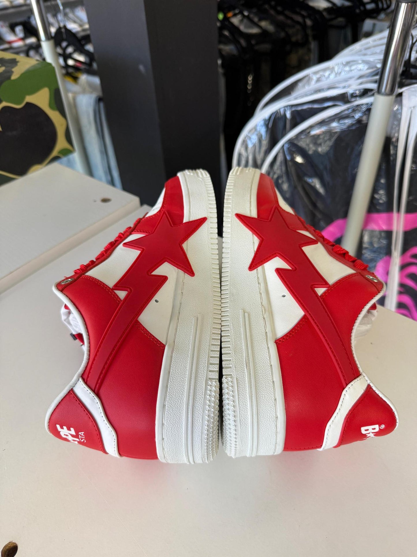 A Bathing Ape Bape Sta "OS Red" Used Size 8