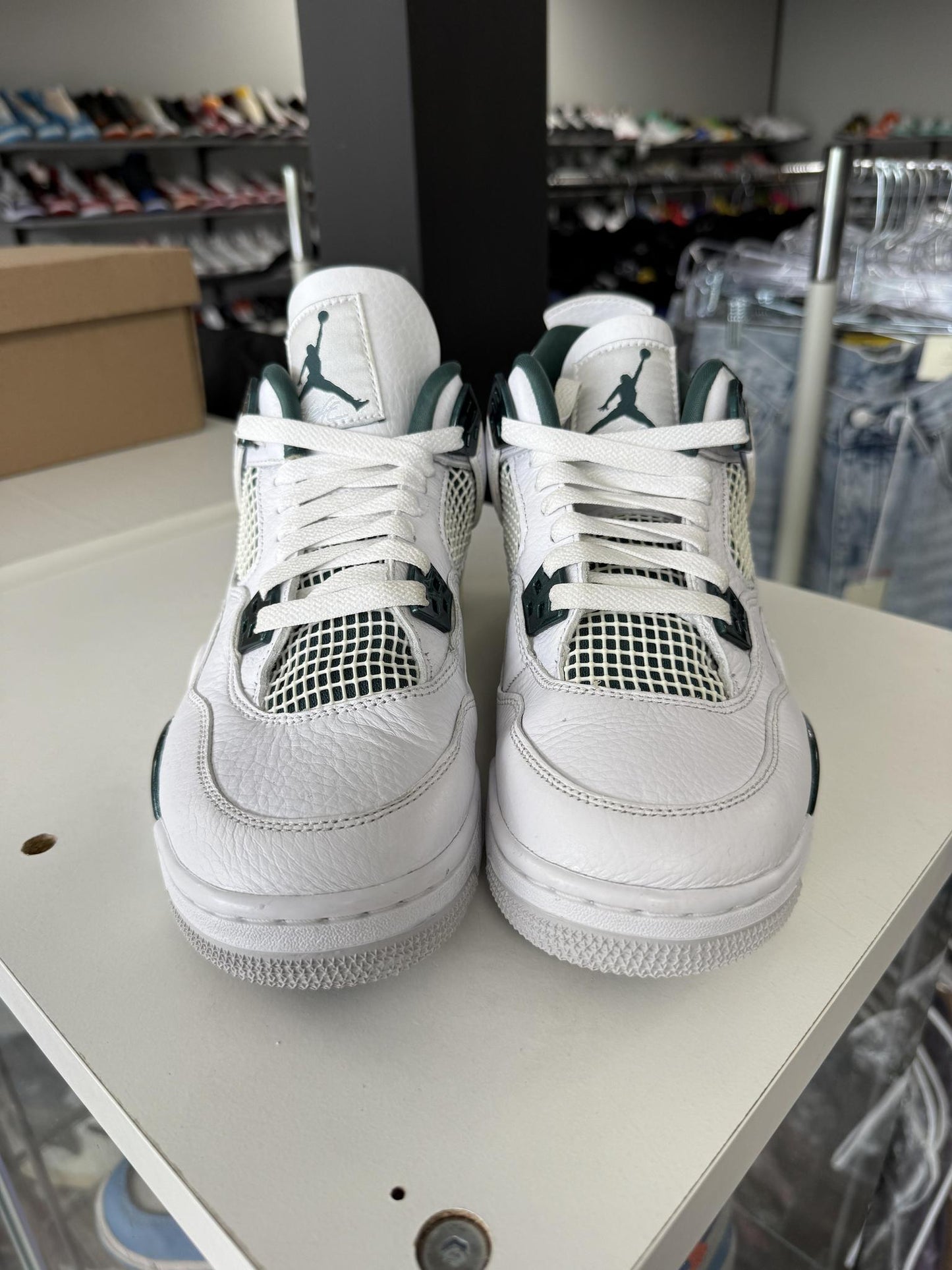 Jordan 4 "Oxidized Green" Used Size 7Y/8.5W