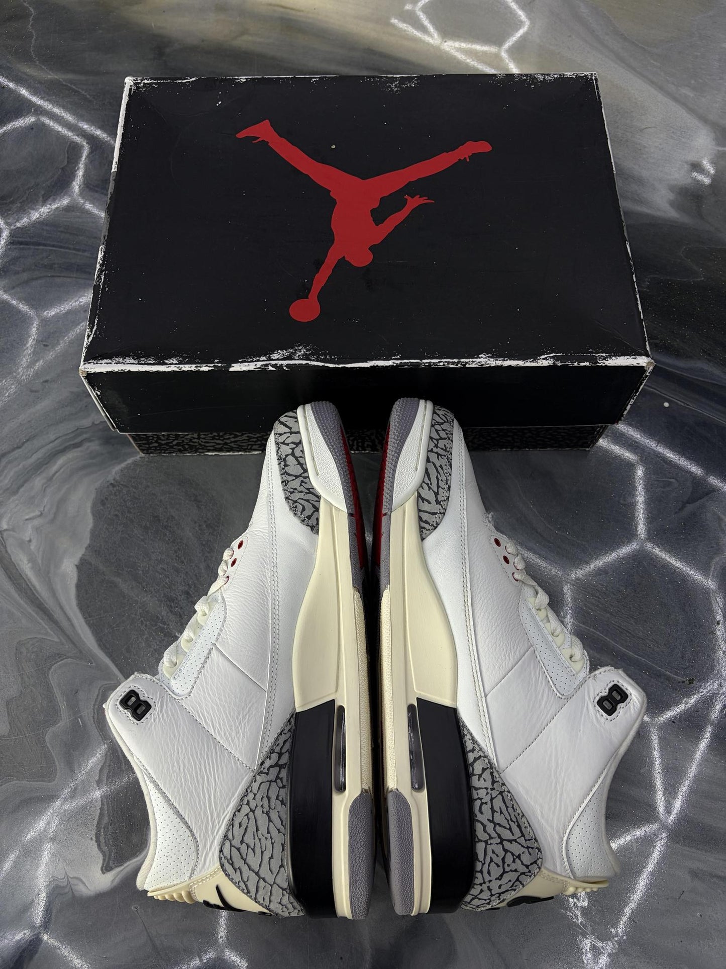 Jordan 3 "White Cement Reimagined" Used Size 11