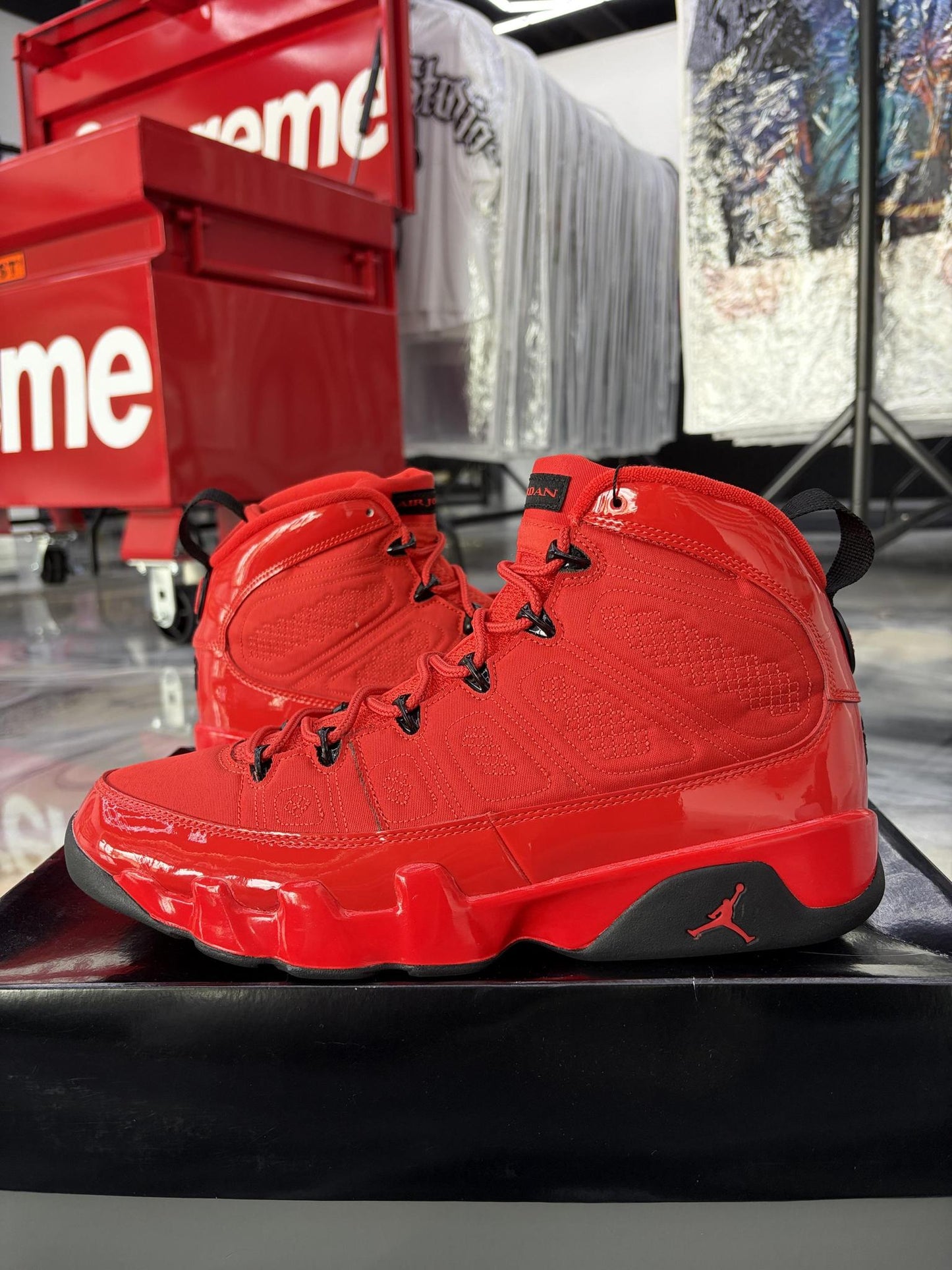 Jordan 9 "Chile Red" Used Size 11.5