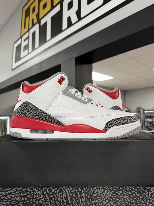 Jordan 3 "Fire Red" Used Size 12