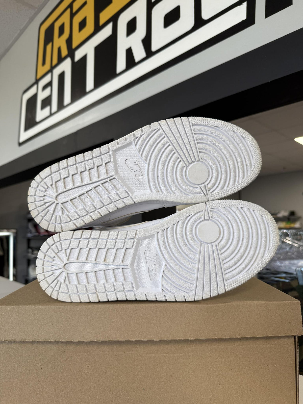 Jordan 1 Mid "Triple White" Used Size 10