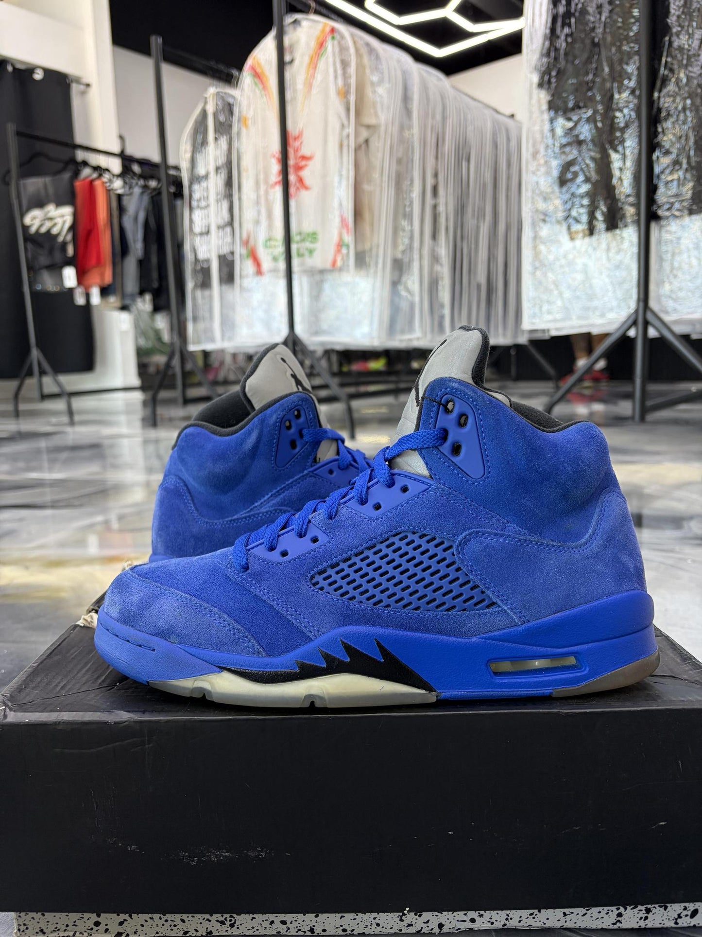 Jordan 5 "Blue Suede" Used Size 9.5