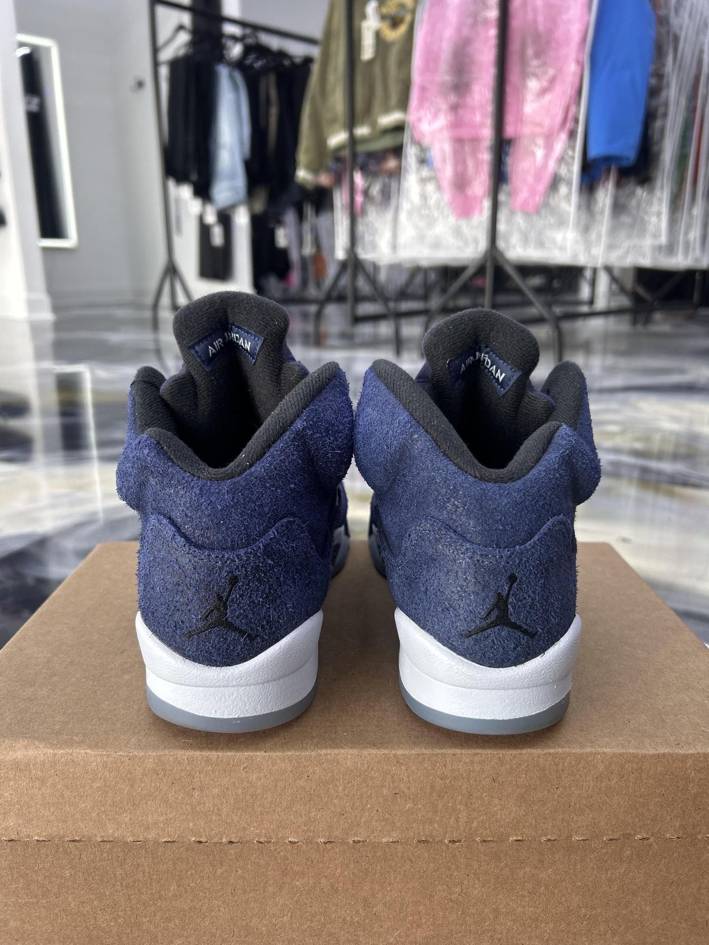 Jordan 5 "Midnight Navy" Used Size 5.5Y/7W