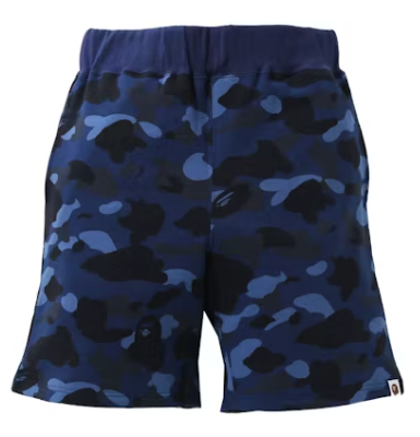A Bathing Ape Color Camo Sweat Shorts (SS21) "Blue"