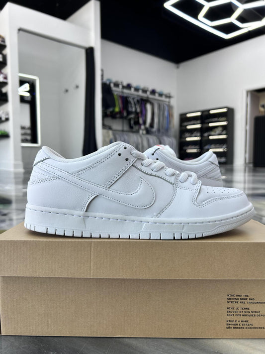 Nike SB Dunk Low "Triple White" Used Size 9.5