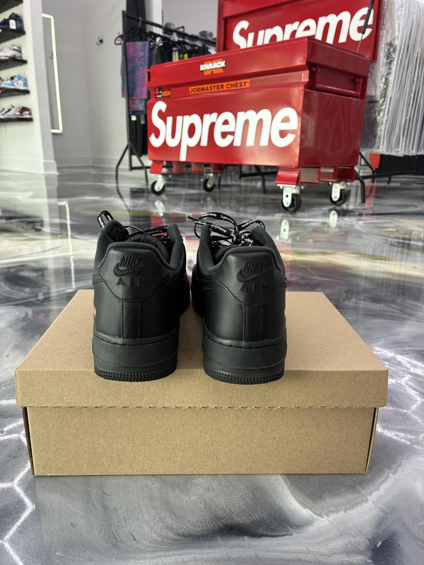 Nike Air Force 1 "Supreme Black" Used Size 9.5