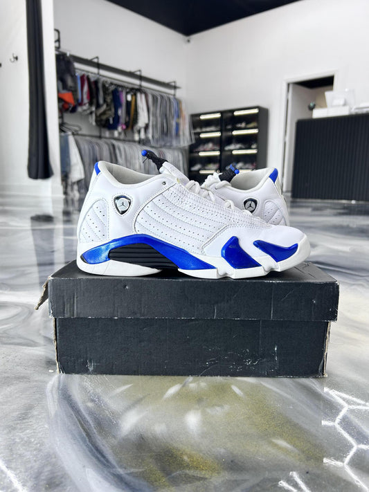Jordan 14 "White Hyper Royal" Used Size 6.5Y/8W