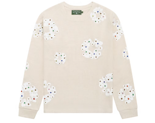 Denim Tears Rhinestone Cotton Wreath Thermal "Sail White"