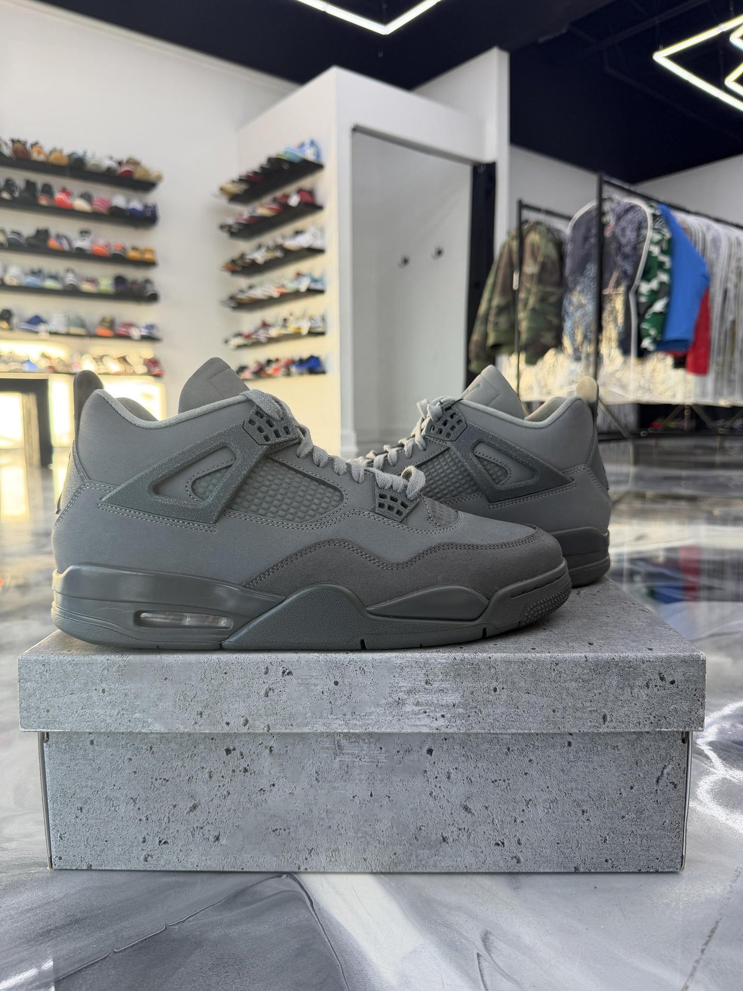 Jordan 4 "Wet Cement" Used Size 12