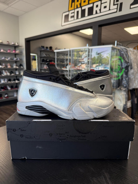 Jordan 14 Low "Metallic Silver" Used Size 10