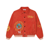 Vale Collage Souvenir Varsity Jacket "Orange"