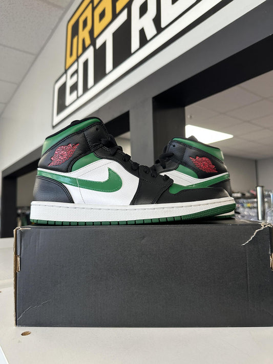 Jordan 1 Mid Green Toe Used