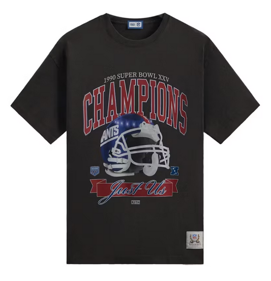 Kith x Giants Tee "Super Bowl Champs Black"